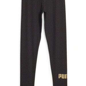 Puma Essential Logo Love Printed Leggings Kids BLACK